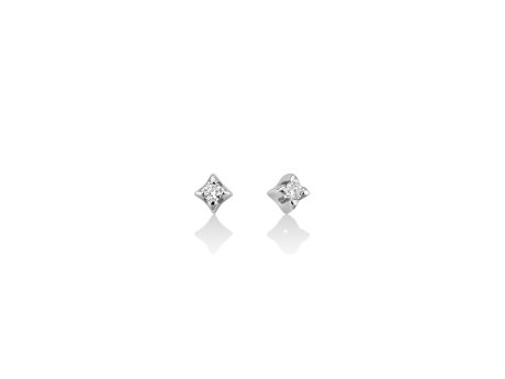 Orecchini Artigianali con Diamanti e Oro Bianco 18kt