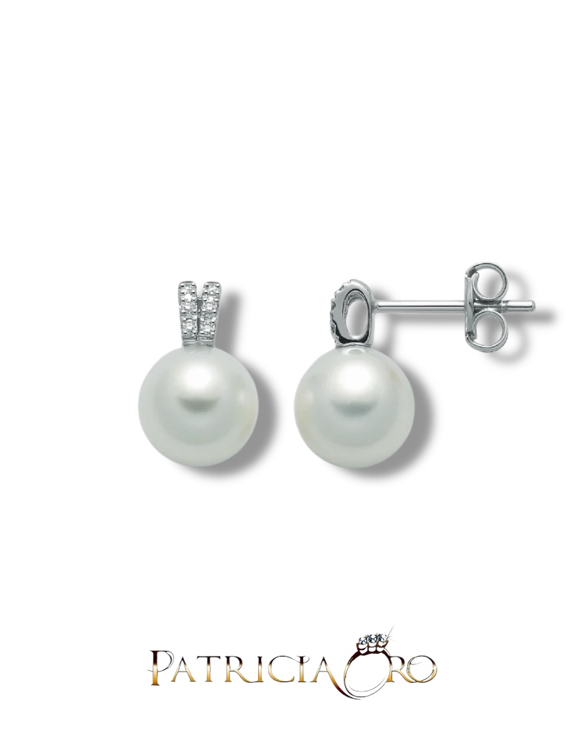 Esclusivi Orecchini Miluna Parure Perle in oro bianco, diamanti e perle di classe: un gioiello di lusso per un'eleganza senza tempo.