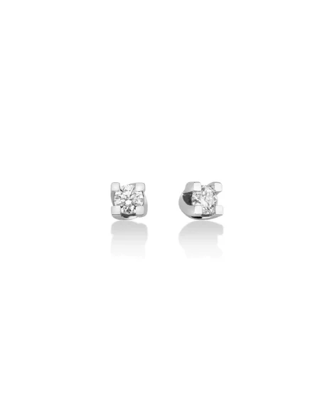 Orecchini Miluna Punto Luce con Diamanti 0.18ct in Oro 18k