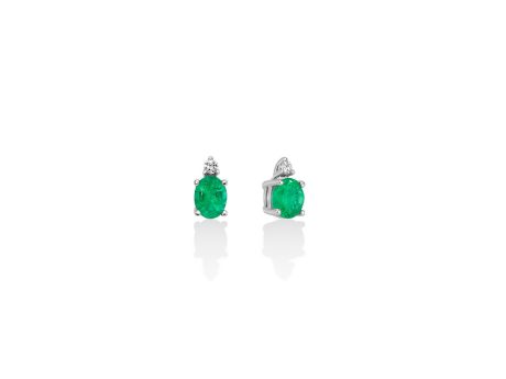 Orecchini Miluna Smeraldo e Diamanti in Oro 18K