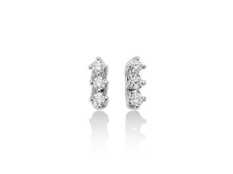 Orecchini Miluna Trilogy in Oro Bianco 18kt con Diamanti 48 punti