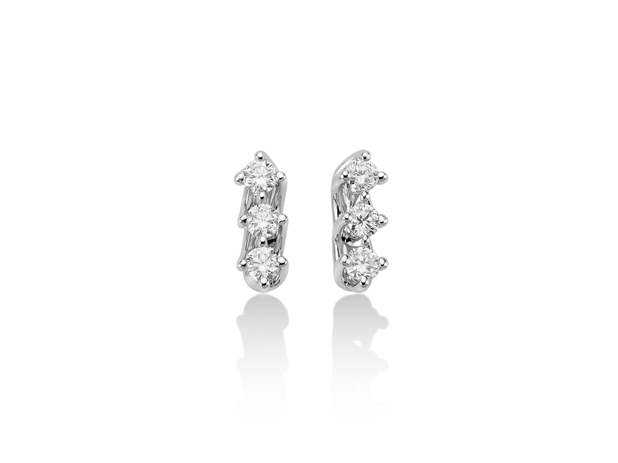 Orecchini Miluna Trilogy Diamanti in oro bianco 18k: la scelta perfetta per un regalo prezioso di alta gioielleria con diamanti scintillanti.