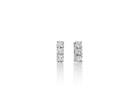 Orecchini Miluna Trilogy Diamanti Naturali Oro Bianco 18k