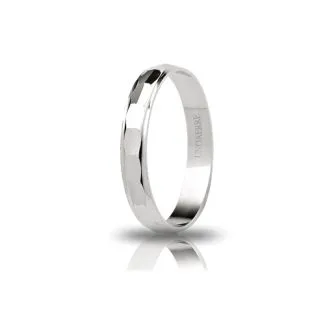 UnoAerre Geneziana Wedding Band in 18kt White Gold