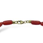 Bracciale da uomo Patricia Oro Creations in oro 18kt con Corallo Sciacca e onice: un gioiello made in italy di alta gioielleria. (Vista 2)
