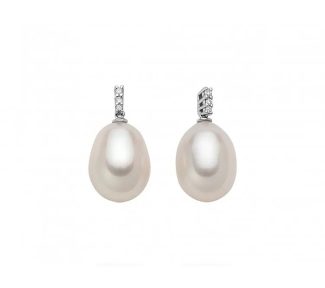 Orecchini Miluna Perle e Diamanti