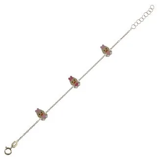 Girl's 18ct Yellow Gold Bracelet - 14 cm