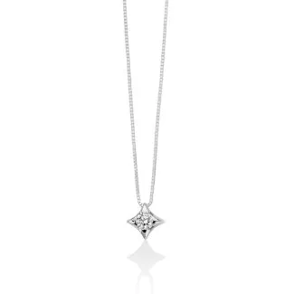 Punto Luce Miluna Necklace in 18kt White Gold with Diamond
