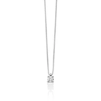 Miluna Punto Luce Necklace with Diamond in White Gold