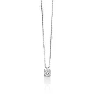 Miluna Punto Luce Necklace in White Gold and Diamond