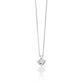 Punto Luce Miluna Diamond and 18kt White Gold Necklace