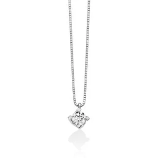 Miluna Punto Luce Diamond 18kt White Gold Necklace