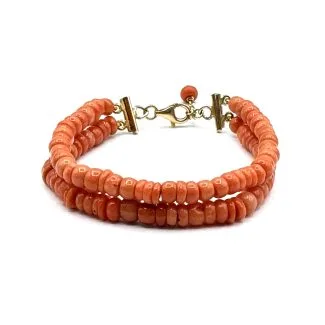 2-Strand Sciacca Coral Bracelet for Women