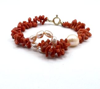 Bracciale Corallo Sciacca con Perle