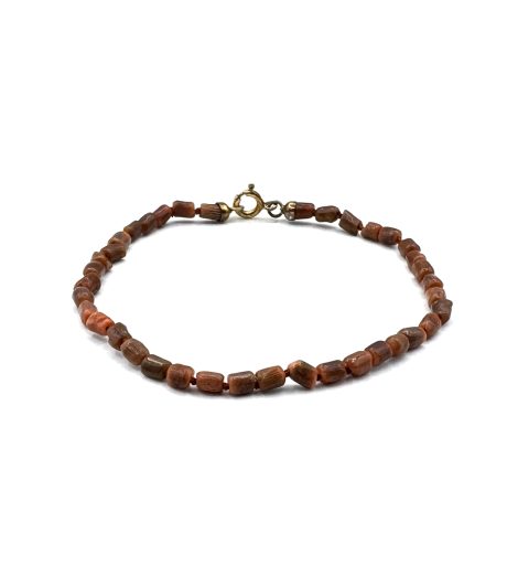 Bracciale Corallo Fossile Sciacca con Fermaglio Argento 925