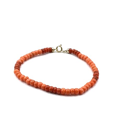 Bracciale Uomo in Corallo Sciacca con Chiusura Argento 925