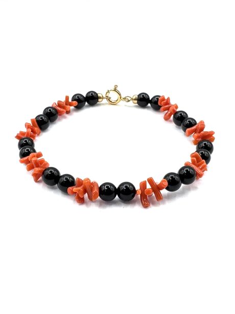 Bracciale Corallo Sciacca con Onice