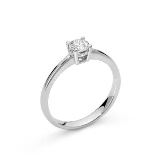 Miluna Solitaire Ring with Diamond in 18kt Gold