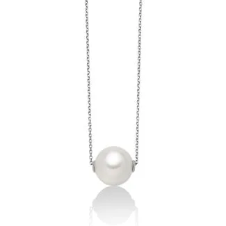 Miluna Necklace with White Pearl in 9kt Gold