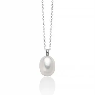 Miluna Necklace Choker 18kt Gold with Fresh Water Pearl Pendant