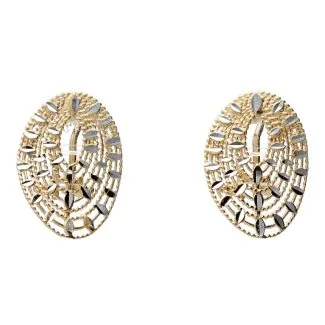 Clip Earrings in 18ct Bicolour Gold