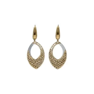 Pendant Earrings in 18kt Gold Bicolour