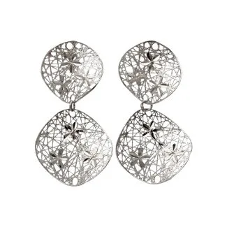 Drop Earrings in 18kt White Gold