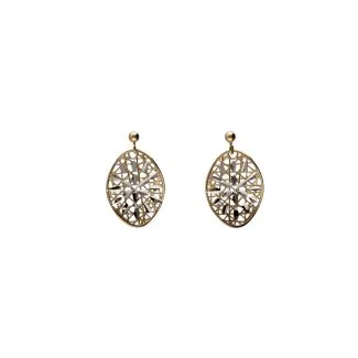Two-Tone 18kt Gold Drop Earrings