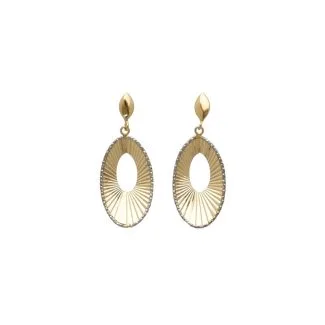 Bicolour Drop Earrings in 18kt Gold
