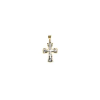 Cross Pendant in 18kt Bicolour Gold