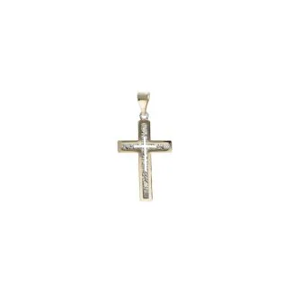 Cross Pendant in 18kt Bicolour Gold
