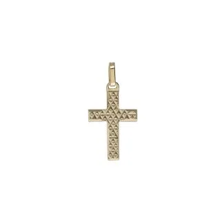 18kt Yellow Gold Cross Pendant without Christ