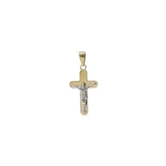 18ct Yellow and White Gold Cross