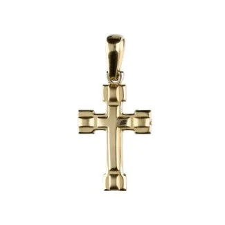 18kt Yellow Gold Cross Pendant Without Christ