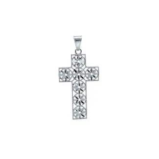 18ct White Gold Cross Pendant