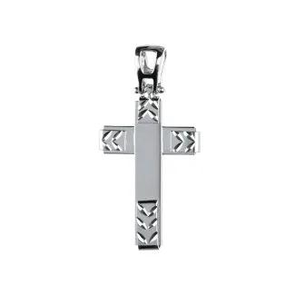18ct Two-Tone White Gold Cross