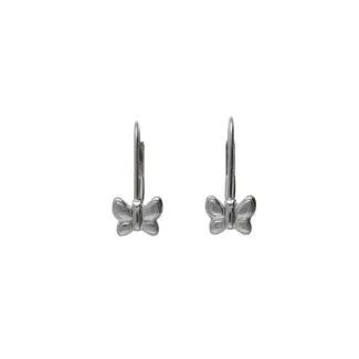 Butterfly Earrings in 18k White Gold