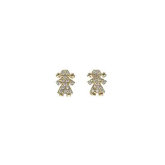 Baby Earrings in 18kt Gold with Screw Back