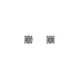 Punto Luce Earrings in 18kt Yellow Gold with White Zircons