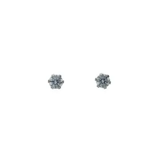 Punto Luce Earrings in 18kt Gold with White Zircons
