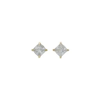 Punto Luce Earrings in 18kt Gold with White Zircons