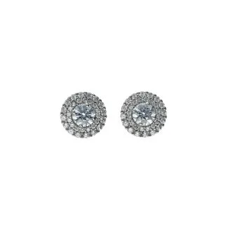 Punto Luce Earrings in 18kt White Gold with Zircons