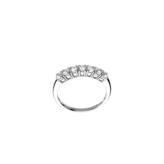 7-Stone Veretta Ring in 18kt White Gold with White Zircons