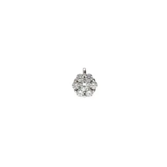 18kt White Gold Pendant with Zircons