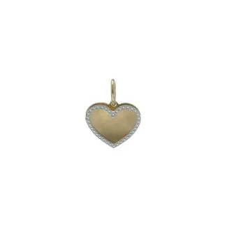 18kt Yellow Gold Bicolour Heart Pendant