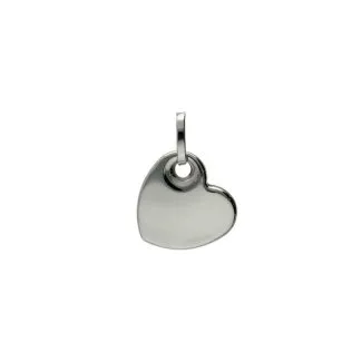 18kt White Gold Heart Pendant