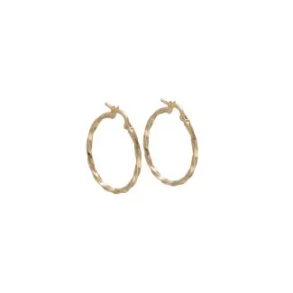18kt Yellow Gold Hoop Earrings for Women and Girls