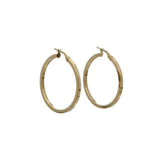 Yellow Gold Hoop Earrings 18kt 2.40 grams
