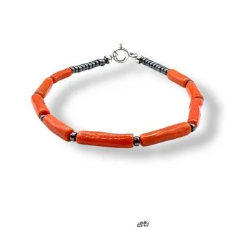 Men's Sciacca Coral Bracelet with Hematite