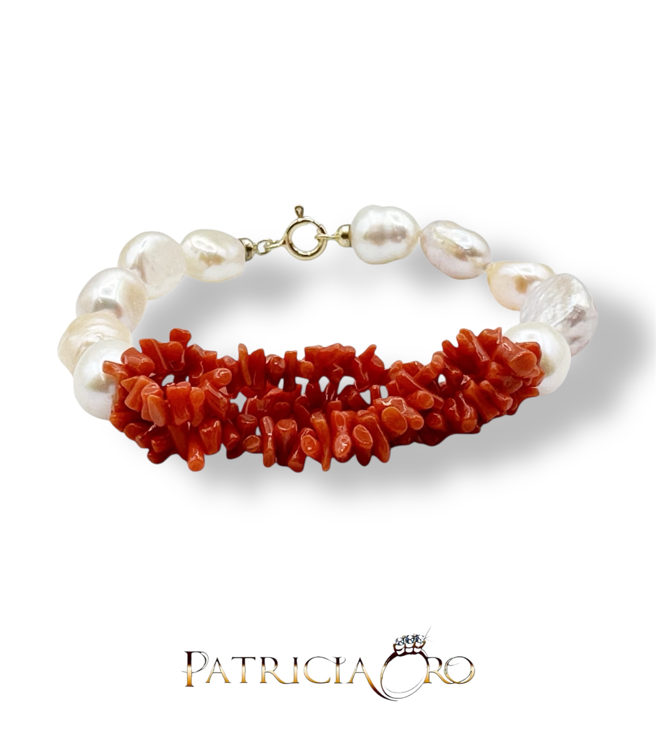 Bracciale donna corallo e perle Bracciale donna corallo e perle